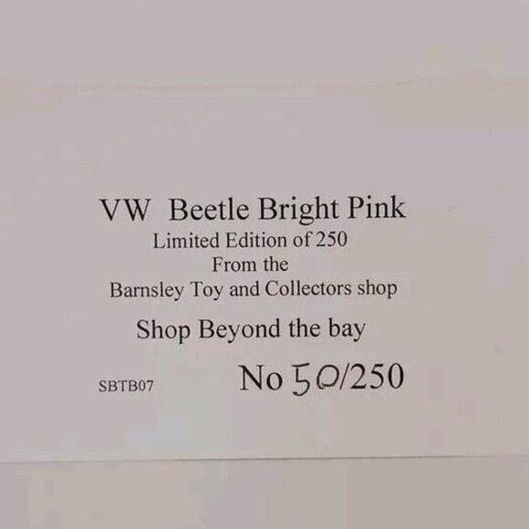 Kovap Volkswagon Beetle Wind-Up Diecast (Tested) VW Pink Vintage No.50/250 Czech - Picture 11 of 11